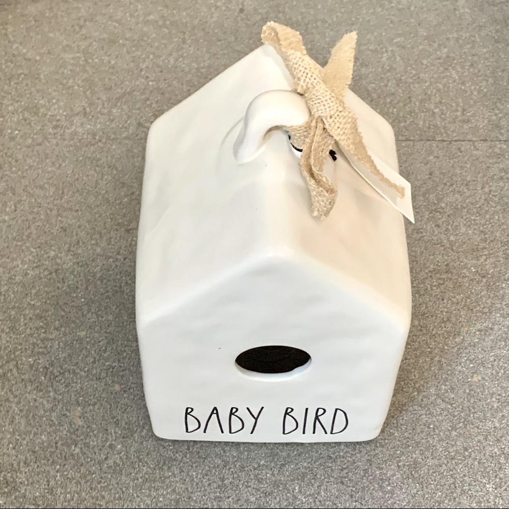 Rae Dunn Icon "BABY BIRD" Square Ceramic Birdhouse, NWT